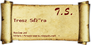 Tresz Sára névjegykártya