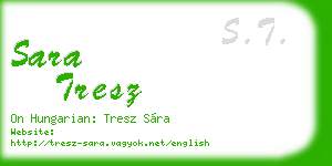 sara tresz business card